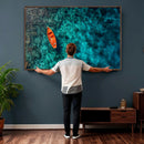 Turquoise Ocean Boat Wall Art Canvas Print by MyGreatCanvas | Canvas Wall Art Prints | Photo Prints & Wall Decor