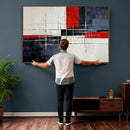 Navy Red Abstract Wall Art Canvas Print, Modern Luxury by MyGreatCanvas | Canvas Wall Art Prints | Photo Prints & Wall Decor