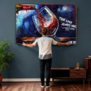 Red Wine Splash Abstract Wall Art Canvas Print, Modern Wine by MyGreatCanvas | Canvas Wall Art Prints | Photo Prints & Wall Decor