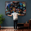Graffiti American Football Player Street Art Wall Art Canvas by MyGreatCanvas | Canvas Wall Art Prints | Photo Prints & Wall Decor