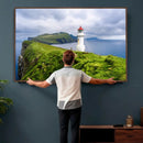 Coastal Lighthouse Wall Art Canvas Print, Cliffside Ocean by MyGreatCanvas | Canvas Wall Art Prints | Photo Prints & Wall Decor