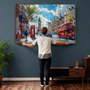 London City Street Wall Art Canvas Print, Big Ben & Red Bus by MyGreatCanvas | Canvas Wall Art Prints | Photo Prints & Wall Decor