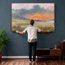 Mountain Sunset Wall Art Canvas Print Vintage Landscape by MyGreatCanvas | Canvas Wall Art Prints | Photo Prints & Wall Decor