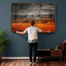 Black Orange Abstract Wall Art Canvas Print Modern Textured by MyGreatCanvas | Canvas Wall Art Prints | Photo Prints & Wall Decor