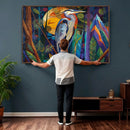 Colorful Heron Wall Art Canvas Print Tropical Bird Abstract by MyGreatCanvas | Canvas Wall Art Prints | Photo Prints & Wall Decor