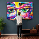 Colorful Abstract Face Wall Art Canvas Print – Modern Pop by MyGreatCanvas | Canvas Wall Art Prints | Photo Prints & Wall Decor