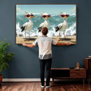 Funny Seagull Wall Art Canvas Print Beach Birds With by MyGreatCanvas | Canvas Wall Art Prints | Photo Prints & Wall Decor