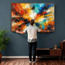 Lyrical Abstract Wall Art Canvas Print, Orange Blue Abstract by MyGreatCanvas | Canvas Wall Art Prints | Photo Prints & Wall Decor