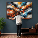 Geometric Abstract Wall Art Canvas Print, Orange Blue by MyGreatCanvas | Canvas Wall Art Prints | Photo Prints & Wall Decor