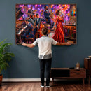 Jazz Band Canvas Wall Art — Jazz Club Singer Saxophone Print by MyGreatCanvas | Canvas Wall Art Prints | Photo Prints & Wall Decor