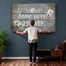 Home Sweet Home Sign Wall Art Canvas Print, Floral Farmhouse by MyGreatCanvas | Canvas Wall Art Prints | Photo Prints & Wall Decor