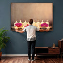 Spa Candles Orchid Canvas Print | Zen Wellness Relaxation by MyGreatCanvas | Canvas Wall Art Prints | Photo Prints & Wall Decor