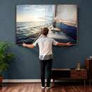 Sailboat Wall Art Canvas Print, Ocean Sunset Sailing Framed by MyGreatCanvas | Canvas Wall Art Prints | Photo Prints & Wall Decor