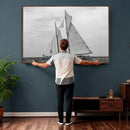Vintage Sailboat Wall Art Canvas Print, Black and White by MyGreatCanvas | Canvas Wall Art Prints | Photo Prints & Wall Decor