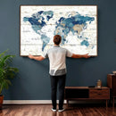 Watercolor World Map Canvas Wall Art Print – Abstract by MyGreatCanvas | Canvas Wall Art Prints | Photo Prints & Wall Decor
