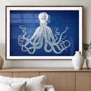 Large 3-Panel Blue Octopus Canvas Wall Art | Coastal Marine by MyGreatCanvas | Canvas Wall Art Prints | Photo Prints & Wall Decor