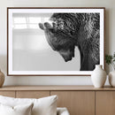 Black and White Grizzly 399 Bear Canvas Print Wall Art | by MyGreatCanvas | Canvas Wall Art Prints | Photo Prints & Wall Decor