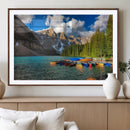 Moraine Lake 3-Panel Wall Art, Majestic Mountain and Lake by MyGreatCanvas | Canvas Wall Art Prints | Photo Prints & Wall Decor