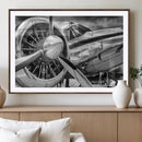 Vintage Antique Airplane Wall Art Canvas Print
