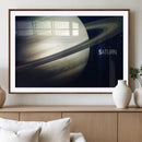 Framed Saturn Wall Art Canvas Print