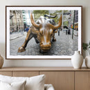 Charging Bull Wall Art Canvas Print