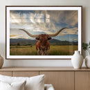 Texas Longhorn Canvas Wall Art – Majestic Triptych Animal by MyGreatCanvas | Canvas Wall Art Prints | Photo Prints & Wall Decor