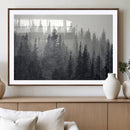 Misty Forest Canvas Wall Art – Monochrome Triptych Pine Tree by MyGreatCanvas | Canvas Wall Art Prints | Photo Prints & Wall Decor