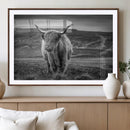 Fluffy Cattle Wall Art Print, Highland Cow Canvas, Framed by MyGreatCanvas | Canvas Wall Art Prints | Photo Prints & Wall Decor