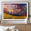 Mountain and Daylight Red Sunset Wall Art Canvas Print by MyGreatCanvas | Canvas Wall Art Prints | Photo Prints & Wall Decor