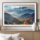 Misty Mountain Sunrise Triptych Canvas Print – Autumn