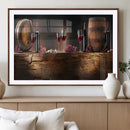 Wine and Barrels Wall Art Canvas Print by MyGreatCanvas | Canvas Wall Art Prints | Photo Prints & Wall Decor