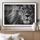 Black and White Lion Canvas Wall Art Print – Wildlife by MyGreatCanvas | Canvas Wall Art Prints | Photo Prints & Wall Decor