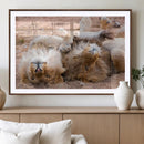 Lion Pair Wall Art Canvas Print – Framed Wildlife Scene with