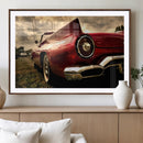 Red Classic Car Wall Art Canvas Print