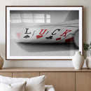 Framed Luck Poker Cards Canvas – Modern Triptych Wall Art,