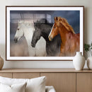 Animal Wall Art Three Horses Farmhouse Art Canvas, Framed by MyGreatCanvas | Canvas Wall Art Prints | Photo Prints & Wall Decor