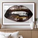 Close Up Lips Wall Art Canvas Print