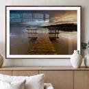 Serene Lake Pier at Sunset Canvas Print | Landscape Canvas