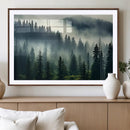 Captivating Misty Forest Wall Art Premium Canvas Print a