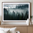 Captivating Misty Forest Wall Art Canvas, Premium Canvas