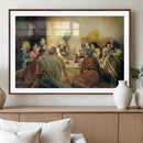 Last Supper Wall Art Canvas Print, Framed Jesus Painting Art