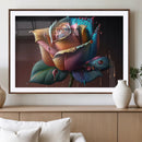 Abstract Rose Wall Art Canvas Print