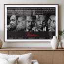 Thinker Quintet Canvas Wall Art – Martin, Obama, Malcolm X,