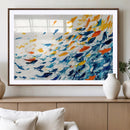 Abstract Fish Shoal Wall Art Canvas Print, Colorful Fish