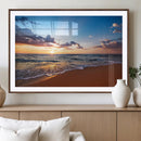 Golden Hour Beach Sunset Wall Art | Canvas Print | Ready to