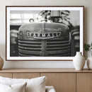 Vintage Farmall Tractor Wall Art Canvas Print, Rustic