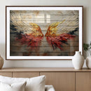 Abstract Angel Wings Canvas Wall Art – Framed and Ready to