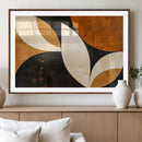 Geometric Abstract Wall Art Canvas Print, Mid Century Modern