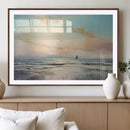 Abstract Ocean Wall Art -  Boat Wall Art Canvas Print