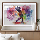 Colorful Golfer Swing Wall Art Canvas Print - Ready to Hang, by MyGreatCanvas | Canvas Wall Art Prints | Photo Prints & Wall Decor